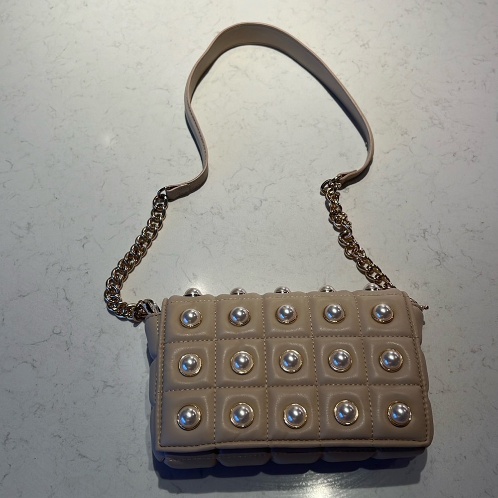 Zara purse - gold and pearl